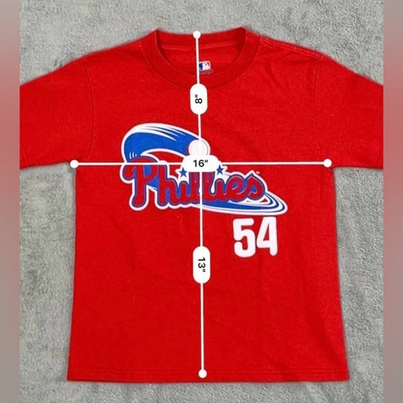PHILADELPHIA PHILLIES BASEBALL MLB Genuine Merchandise Red T-Shirt S 100% Cotton - Picture 3 of 6